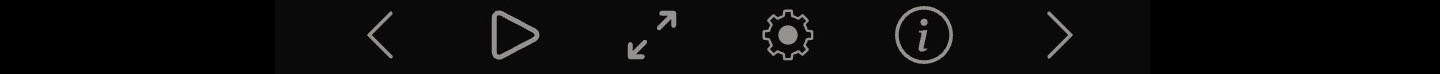Close-up of the button bar at the bottom of the screen